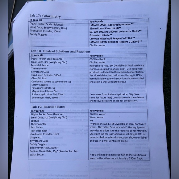Comprehensive Chemistry Lab 11th Grade Kit - Picture 7 of 10